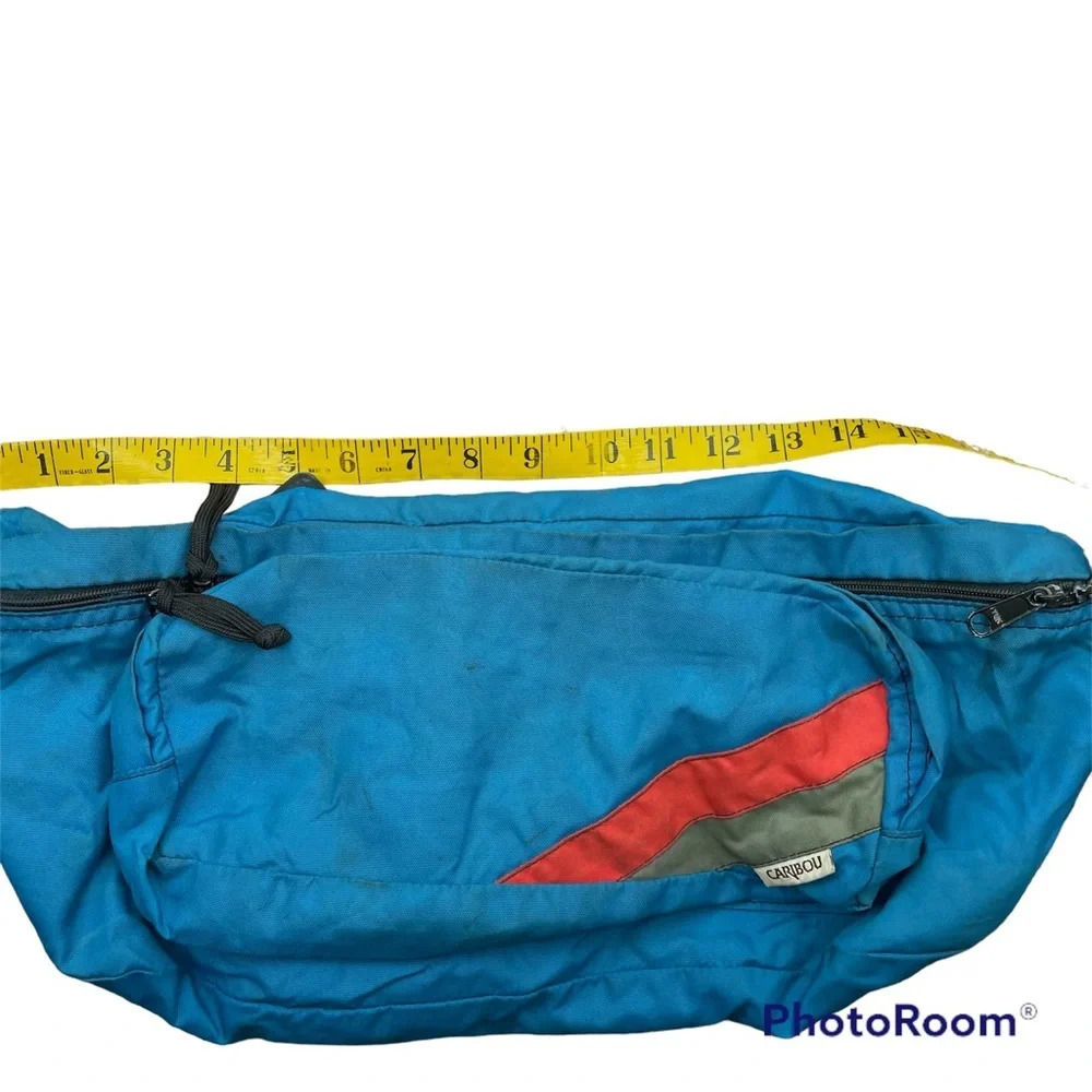 Vintage 1990's Large Hiking Hip Pack Bike Pack Bright Color Teal Colors Retro